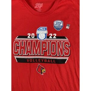 Louisville Cardinals Volleyball Champs 2022 Women's Red Shirt Size 2XL*